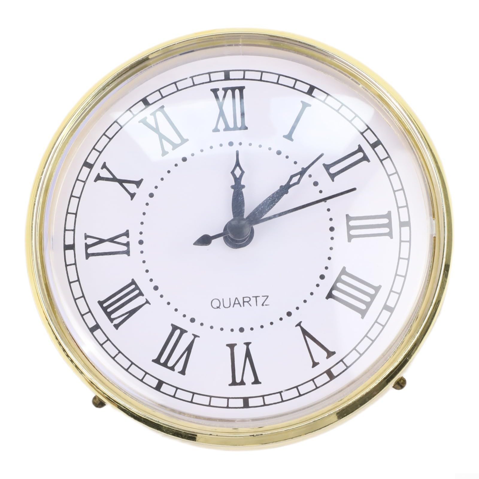 Goldener 110 mm Quarzuhr-Einsatz, eleganter Kunststoff für Zifferblatt für Heimdekoration, Handwerk, einfache Installation, Wand-Ersatzteil (mit Kartenwinkel)