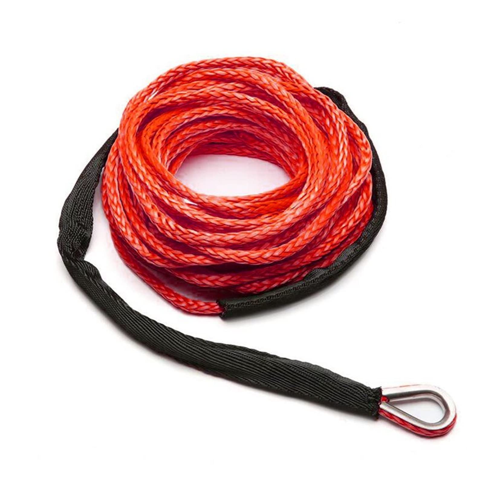 Cinturón de Remolque de Emergencia for Coche, Cable de cabrestante for vehículo de 5700lbs, Cuerda de Remolque de Repuesto for recuperación SUV sintética, Accesorios for Exteriores Cuerda (Colo