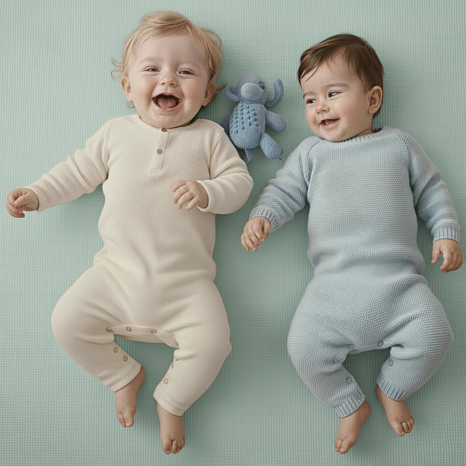 LittleTom 18 Piezas Alfombra Bebé Desde el Primer Mes - 30x30 Colchoneta de Espuma EVA Acolchada - Superficie Puzzle Antideslizante para Niños Pequeños - Suelo Protector para la Habitación Infantil