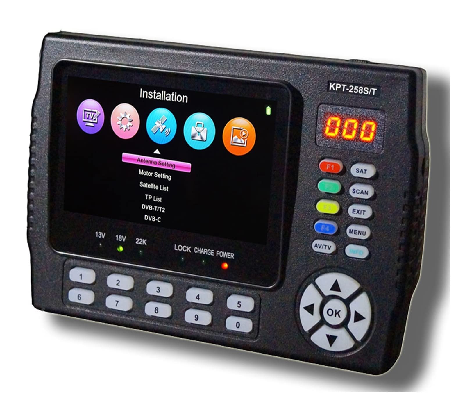 Medidor de Campo, DVB-S2 DVB-T/T2 DVB-C Combo Digital Satellite Meter Finder H.265 Vs Kpt716ts Ws-6933 ST-5150 KPT-258ST S/T