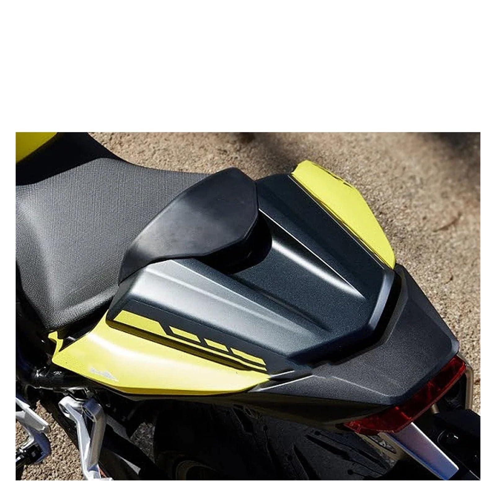 Motorradzubehör kompatibel mit Honda CB 750 Hornet 2023 2024: Soziussitzabdeckung, Heckverkleidung aus Kohlefaser(Matte Black Yellow)
