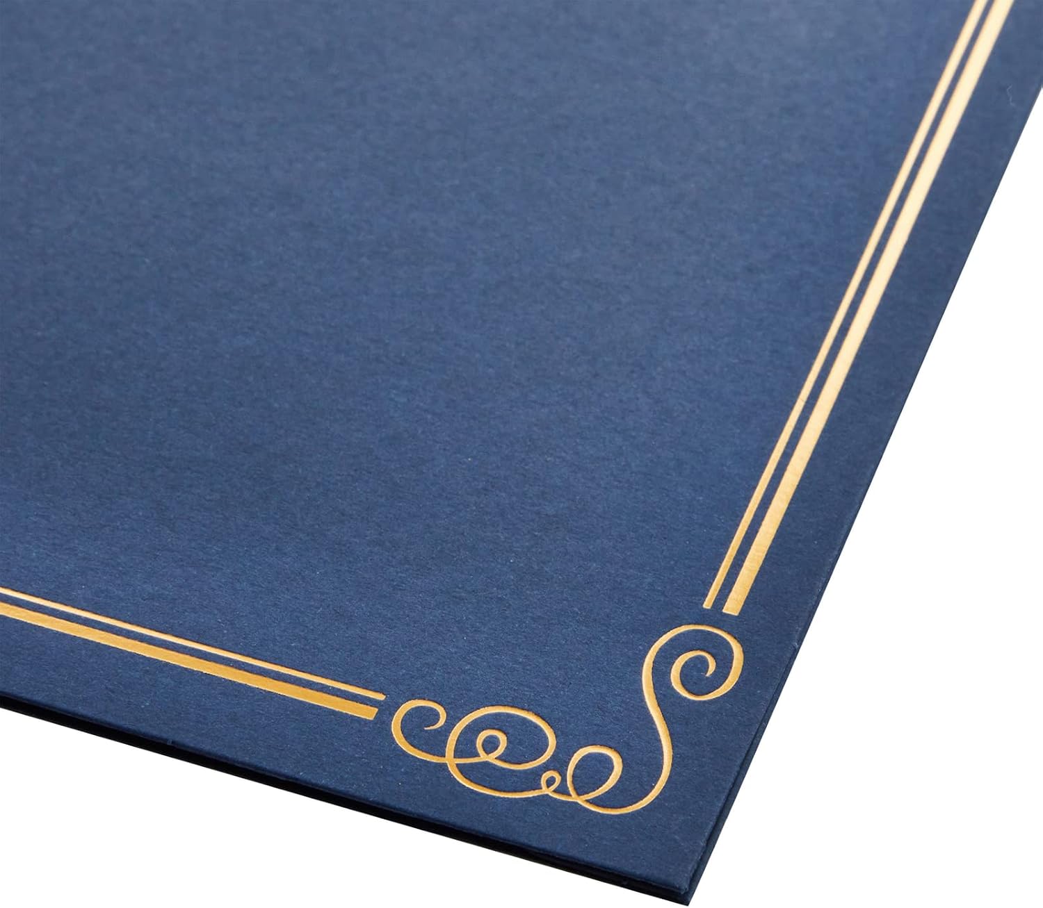 12 Pack Blue Certificate Holders with Gold Foil Design for Letter-Size, 8.5 x 11 Documents, Graduation Awards, Diploma Cover