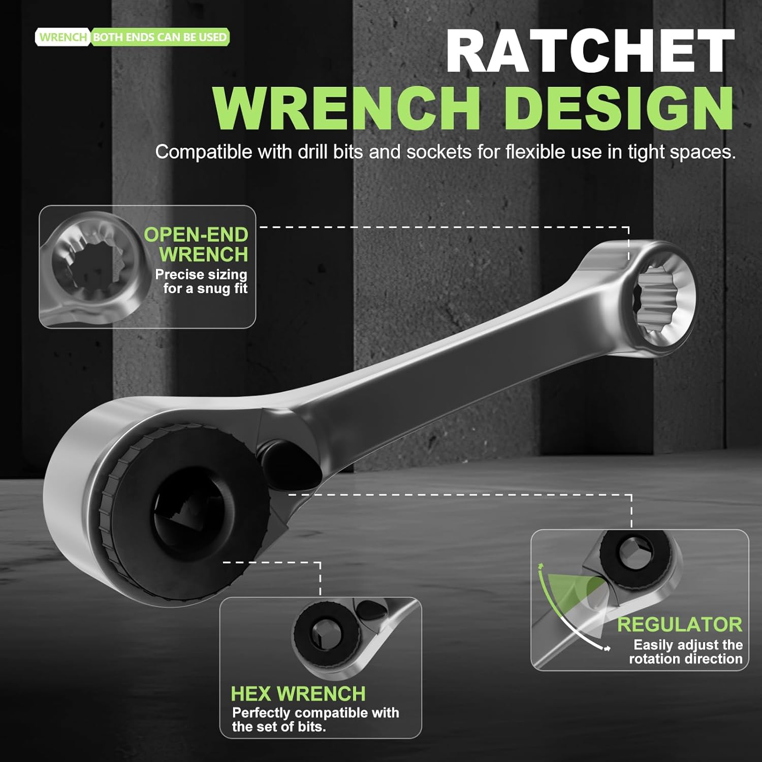 52PCS impact screwdriver bit set-resistant magnetic mixed, includes various sizes and lengths, along with a magnetizer, extension rod, and wrench, to meet your work needs. - Image 7