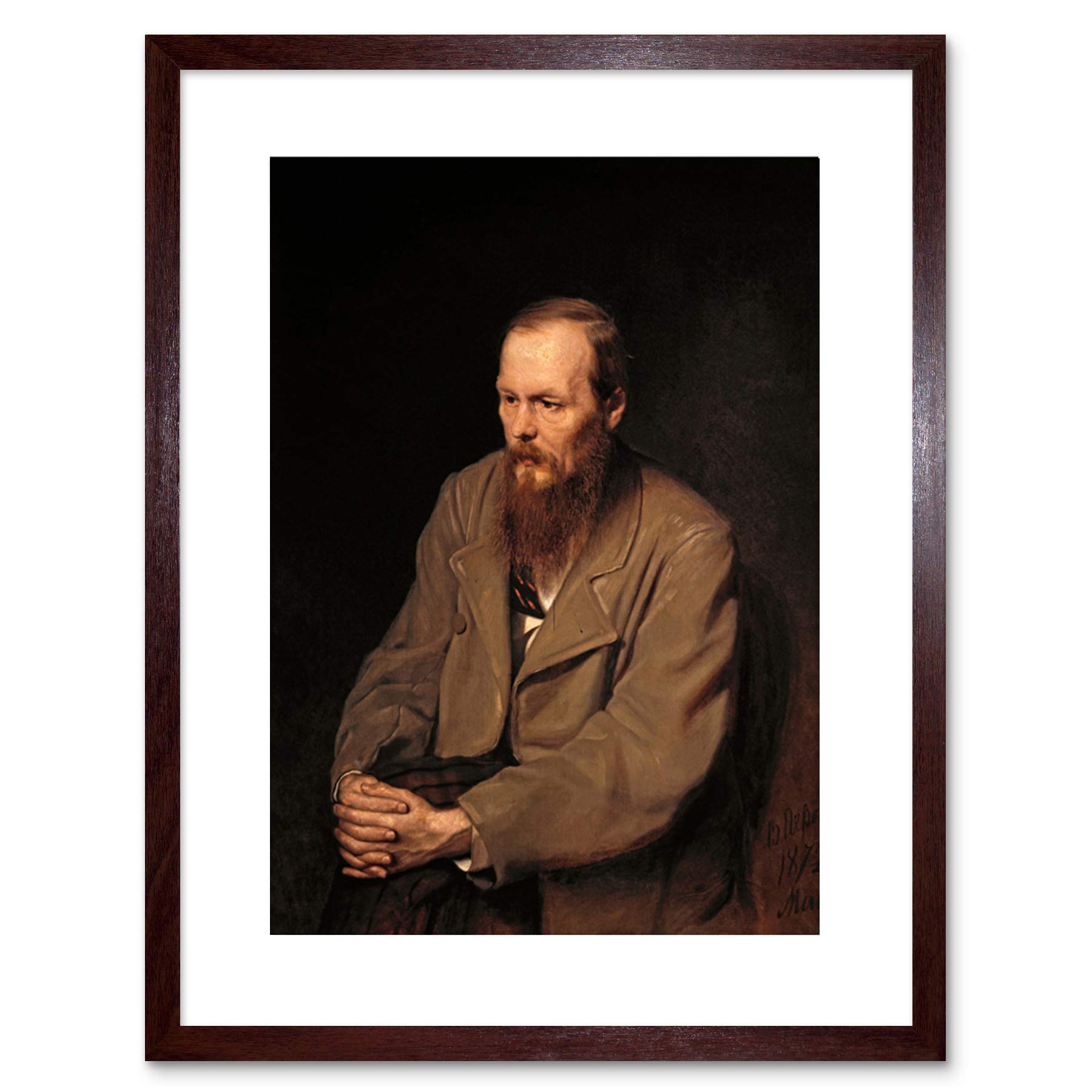 Wee Blue Coo PAINTING PORTRAIT PEROV AUTHOR FYODOR DOSTOYEVSKY FRAMED PRINT F97x11609