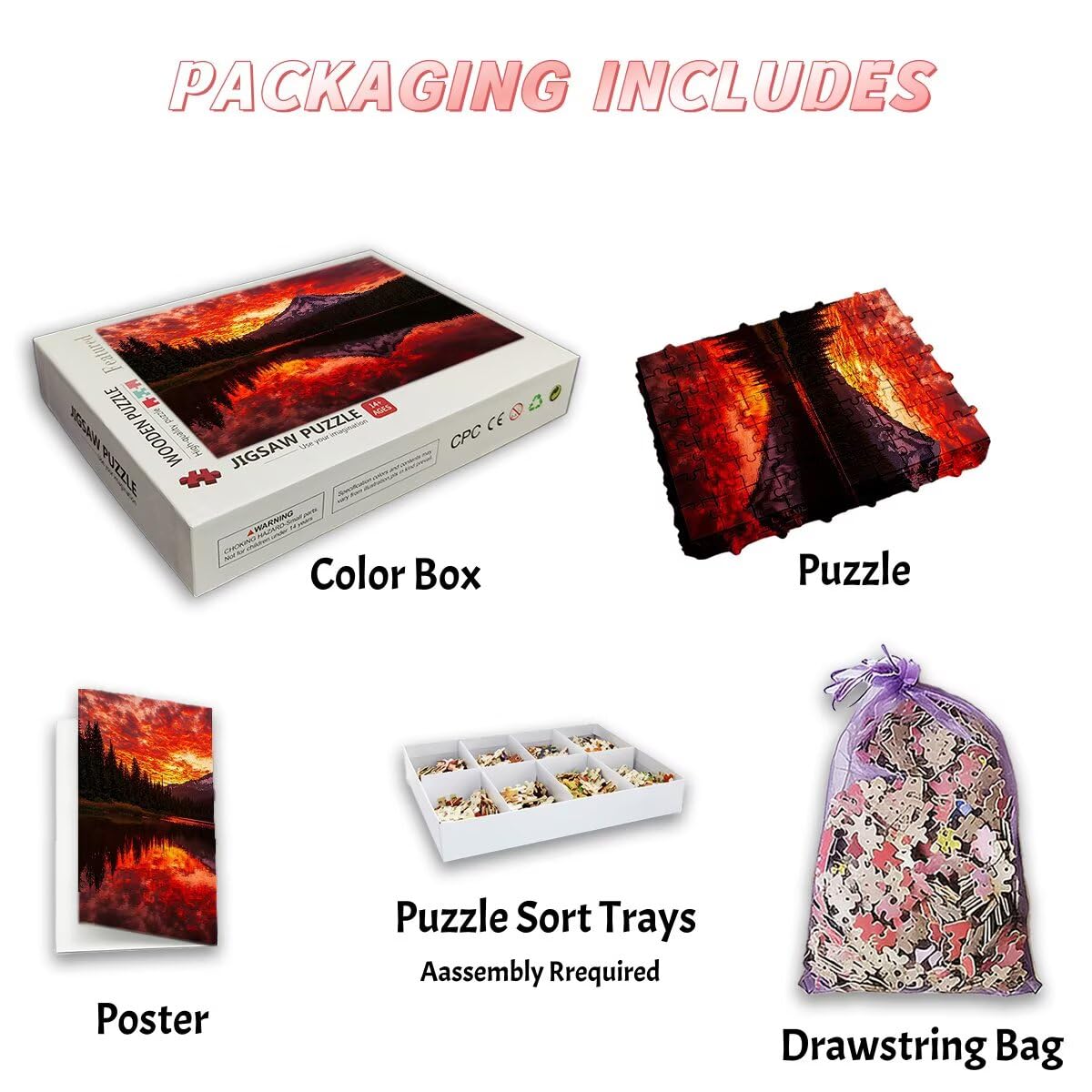 Puzzle 1500 Pezzi Paesaggi, Puzzle Tramonto per Adulti, Puzzles in Legno Intrattenimento Creativo, Divertimento, Puzzles Educativi Classici con Confezione di Alta Qualità Idea Regalo Donna Decor -2750