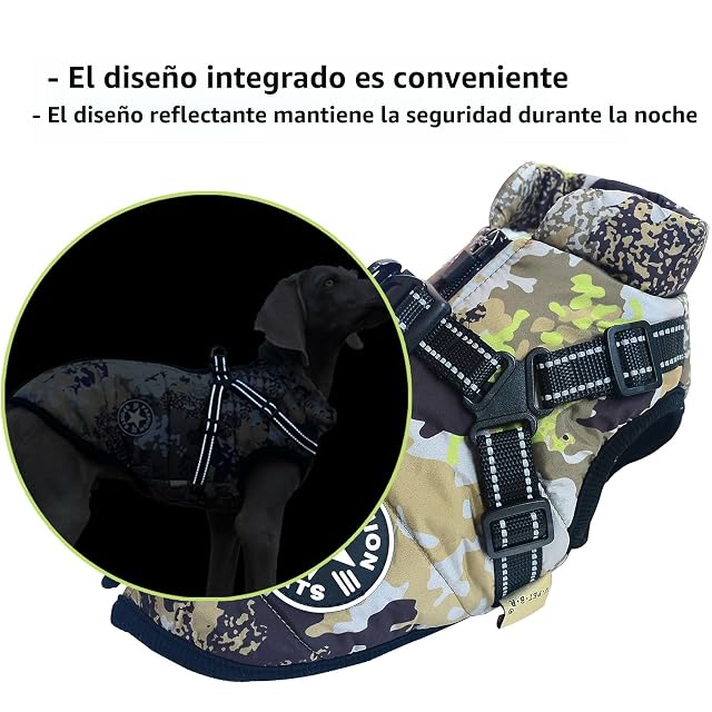 Foto 5 de 7 de Abrigo cálido de Invierno para Perros pequeños, arnés para Gatos y Cachorros pequeños