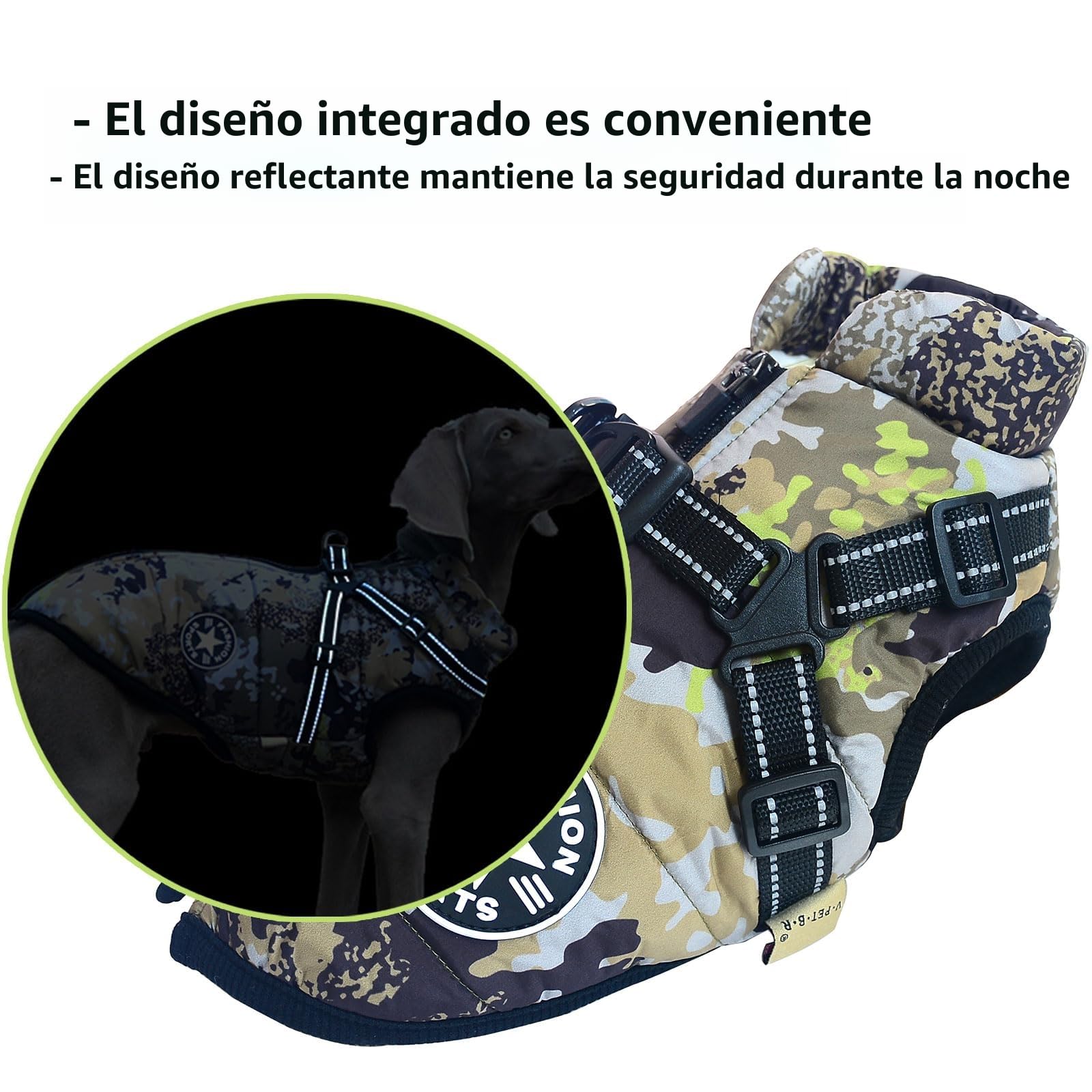 Ropa para perros pequeños, chaqueta chaleco de abrigo cálido de invierno para perros, abrigo para mascotas arnés para gatos cachorros perros pequeños