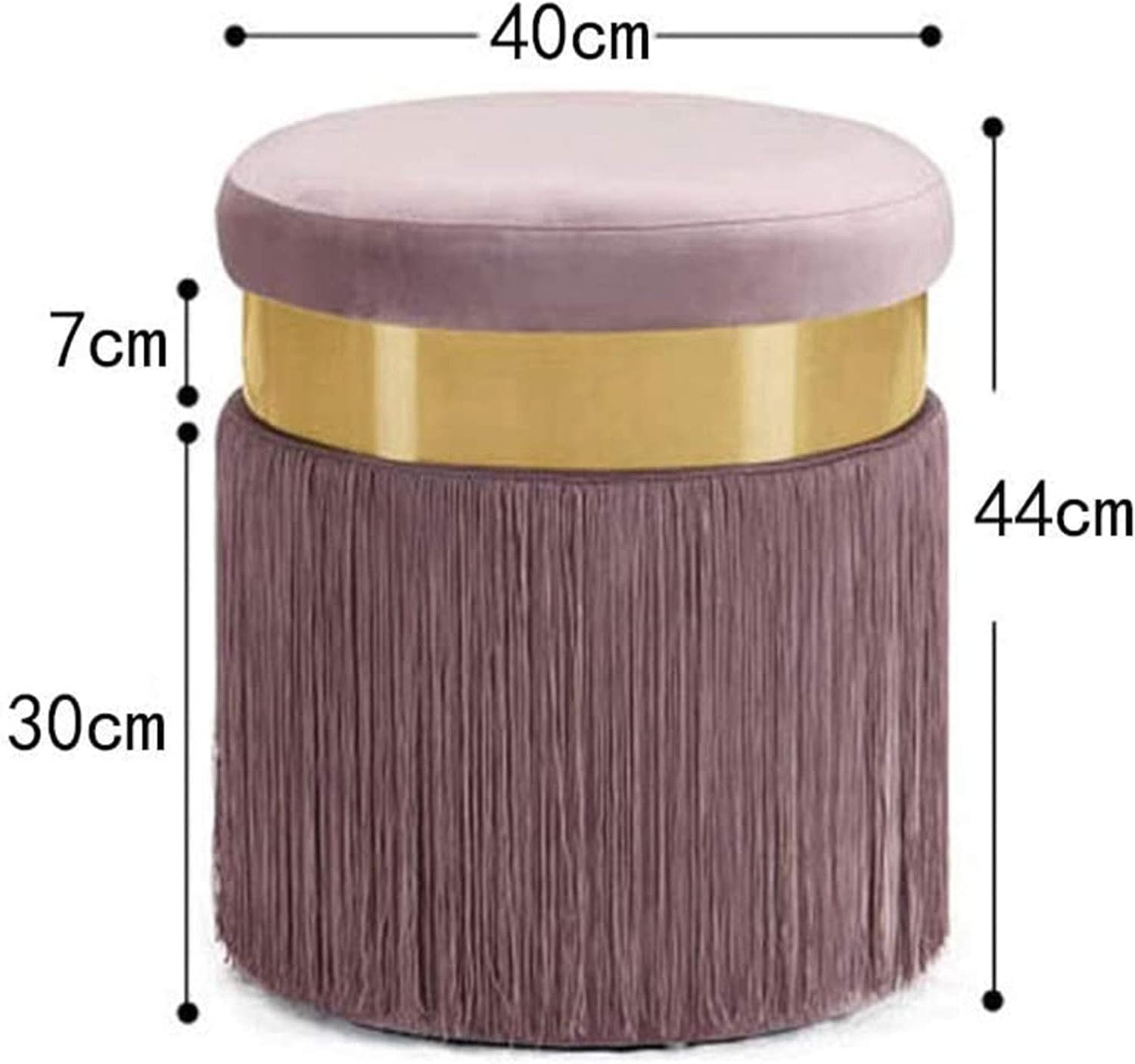 Generic Foot Stool Sofa Stool, Nordic Dressing Stool Home Fabric Shoe Bench Footstool Adult 40X44Cm,Practicalniture/Gray, Grey