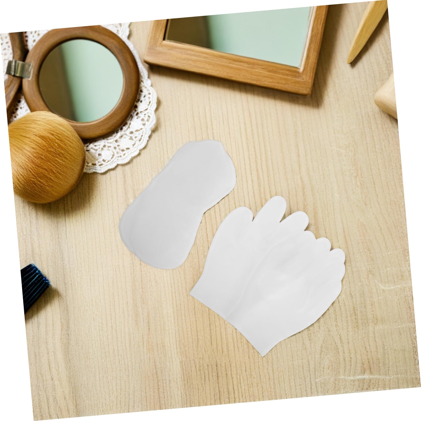 TOYANDONA 8 Calzini e Guanti in Silicone Gel per Piedi e Mani Idratanti Esfolianti e Riutilizzabili della Secca e Screpolata Elasticizzata per Rigenerazione e Morbidezza