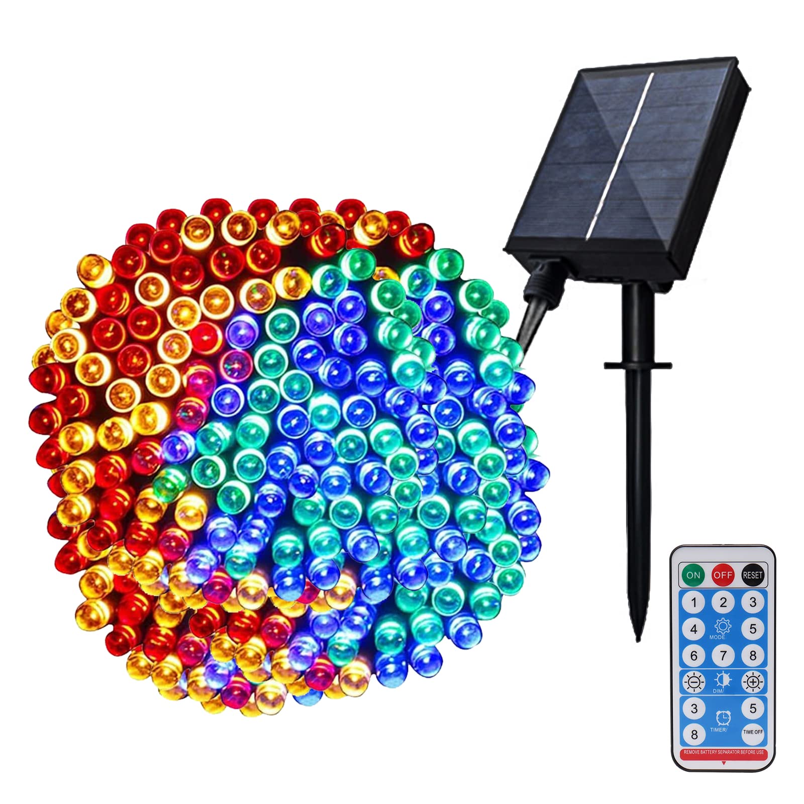 JIMACROSolar String Light Garden, 72FT 200LED Solar Powered Fairy Lights with Remote, Upgraded Solar Panel Waterproof String Lights for Outdoor Party Wedding Christmas Decorations
