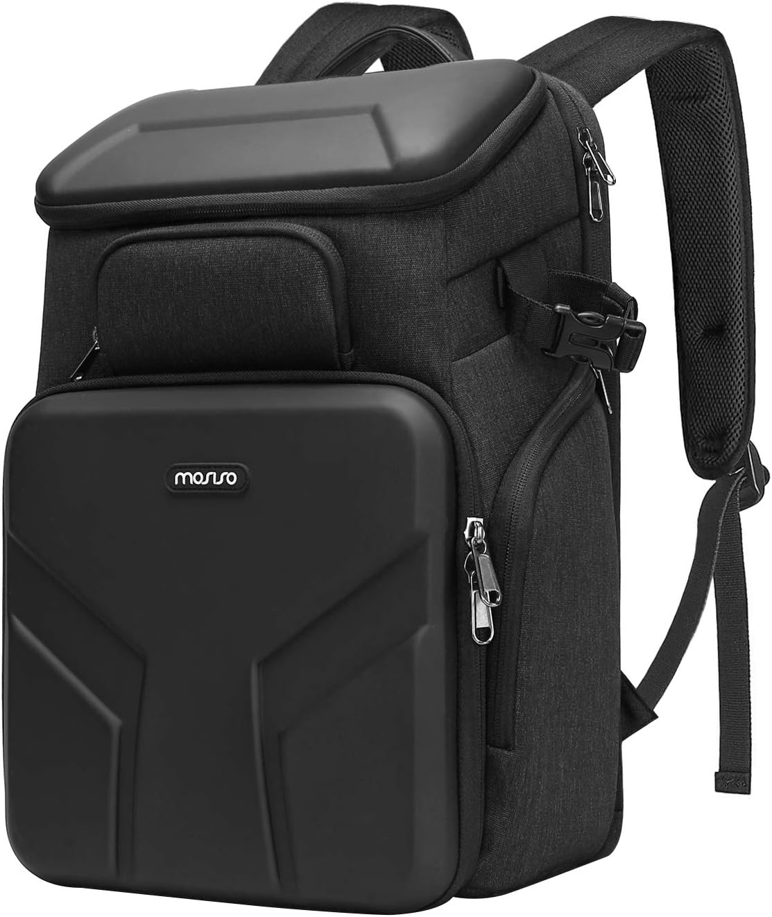 MOSISO Camera Backpack,DSLR/SLR/Mirrorless Photography Waterproof 17.3 inch Camera Bag Case with Front Hardshell&Laptop Compartment&Tripod Holder&Rain Cover Compatible with Canon/Nikon/Sony,Space Gray