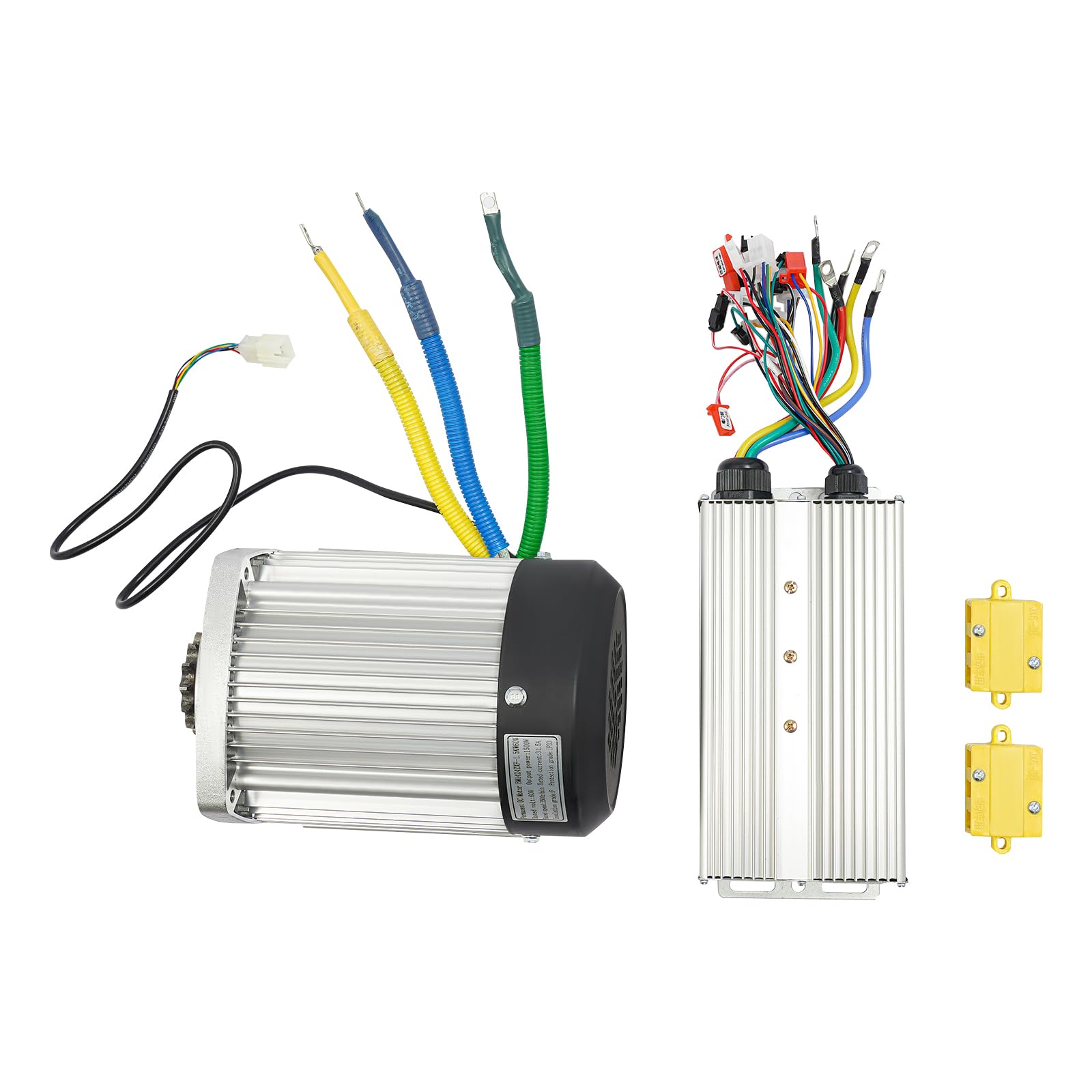 60V 1500W BLDC Motor Kits, 31.5A Speed Controller Brushless DC Motor Kits, 3500 R/Min Mid Motors Speed Controller, for Electric Scooter, E Bike, Motorcycle DIY Conversion