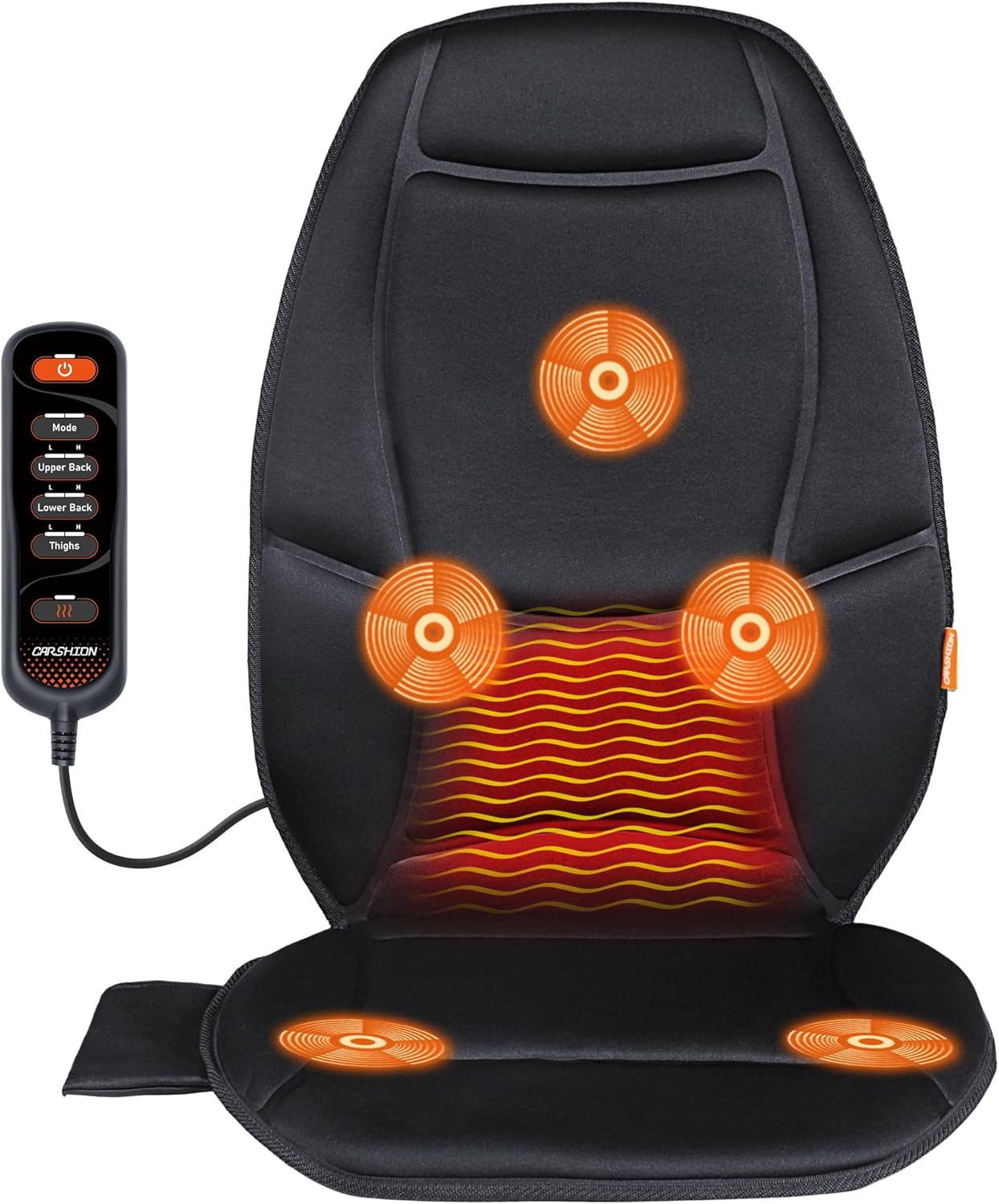 Massage Seat Cushion with Heat,Back Massager for Chair Back Massager Heated Seat Cover Massage Chair Pad for Pain Relief Home Office Use