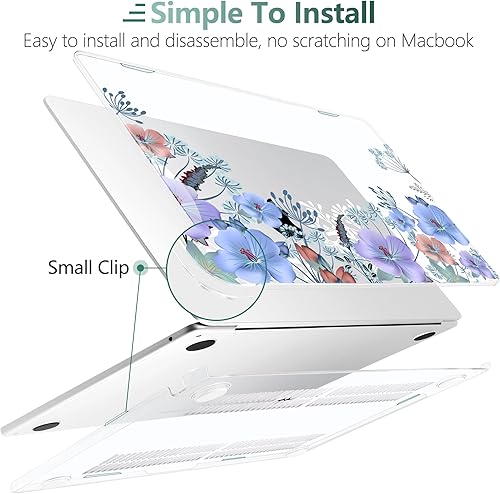 Miniatura 3 de DONGKE Funda con chip para MacBook Air de 13.6 pulgadas M3 M2 versión 2022 2023 2024 con Touch ID modelo A2681 A3113, carcasa rígida de plástico con