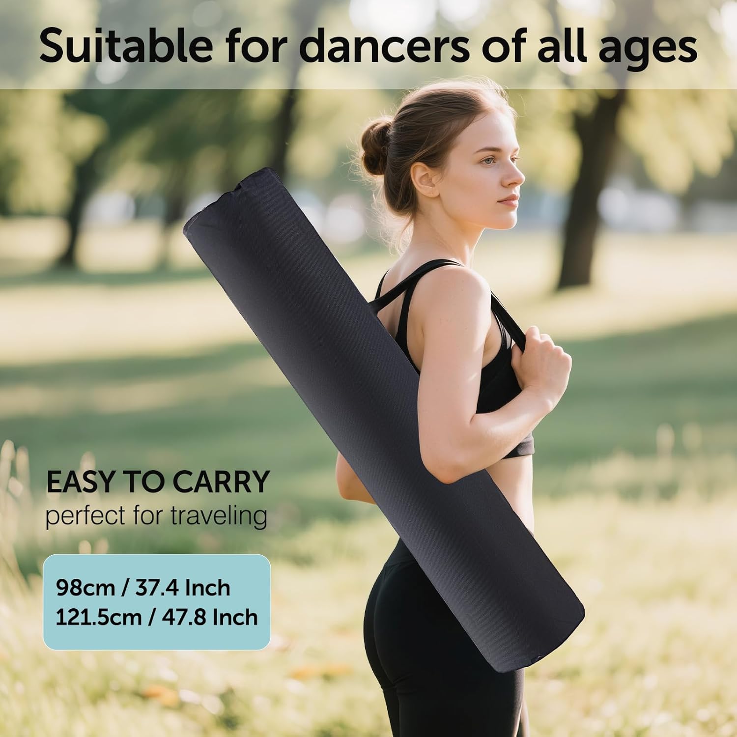 Tap Dance Floor for Any Surface - Bamboo Portable Dance Floor with Storage Bag,47.8"x38.5" Large Floor Mat- Ideal for Home, Studio & Outdoor Tap Practice