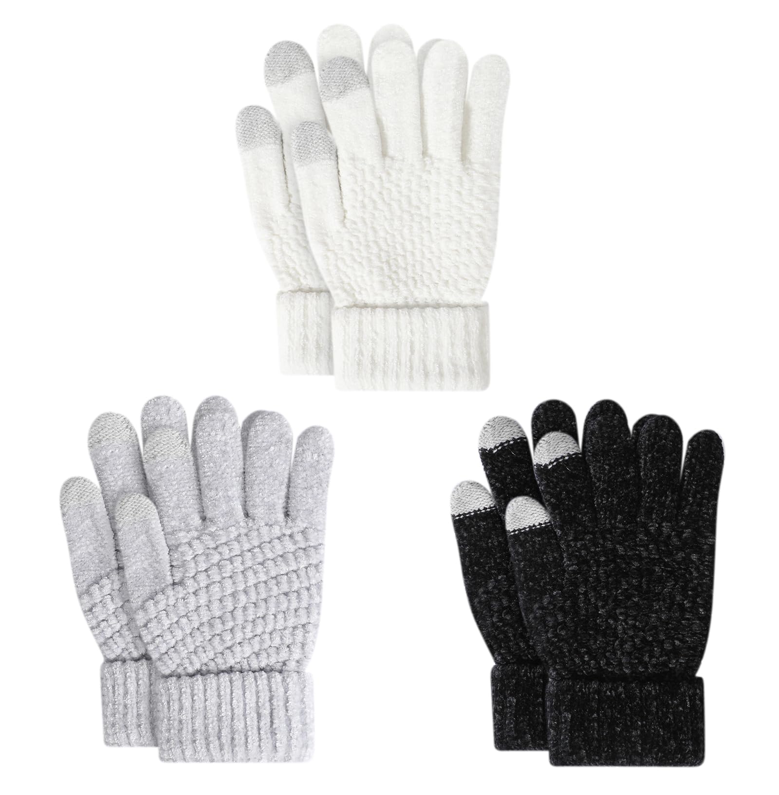 TAGVO Kinder Winter Handschuhe, 6 Paare Warme Süße