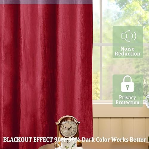 Miniatura 5 de ZZYYQ Cortinas opacas con forro de terciopelo, paneles con ojales para sala de estar, 84 pulgadas de ancho x 84 pulgadas de largo (1 unidad),
