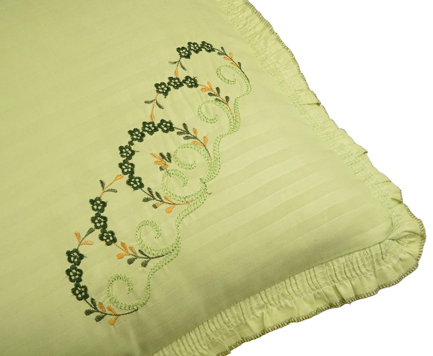 Parrot Green Cotton Pillow Covers - 4 Piece Set -4