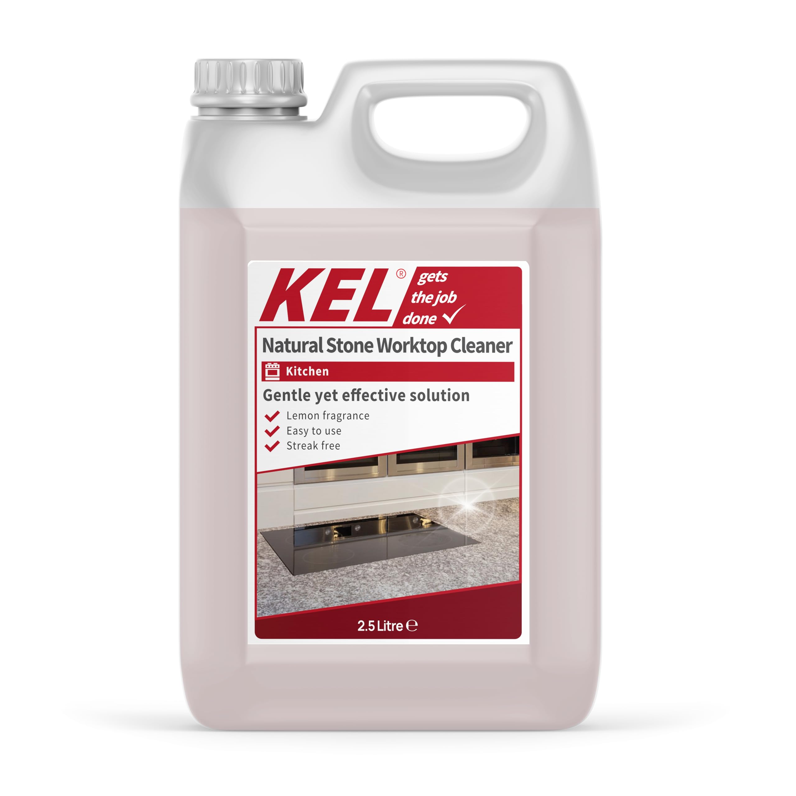 KEL - Natural Stone Worktop Cleaner Spray, Granite & Marble Worktop Cleaner, Gentle Kitchen Cleaning & Degreaser - 2.5 Litre