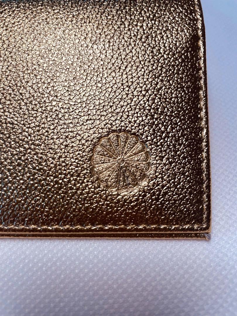 Amazon.co.jp: 皇居 東御苑 ゴールド長財布 開運 金運 巳の日 菊の紋