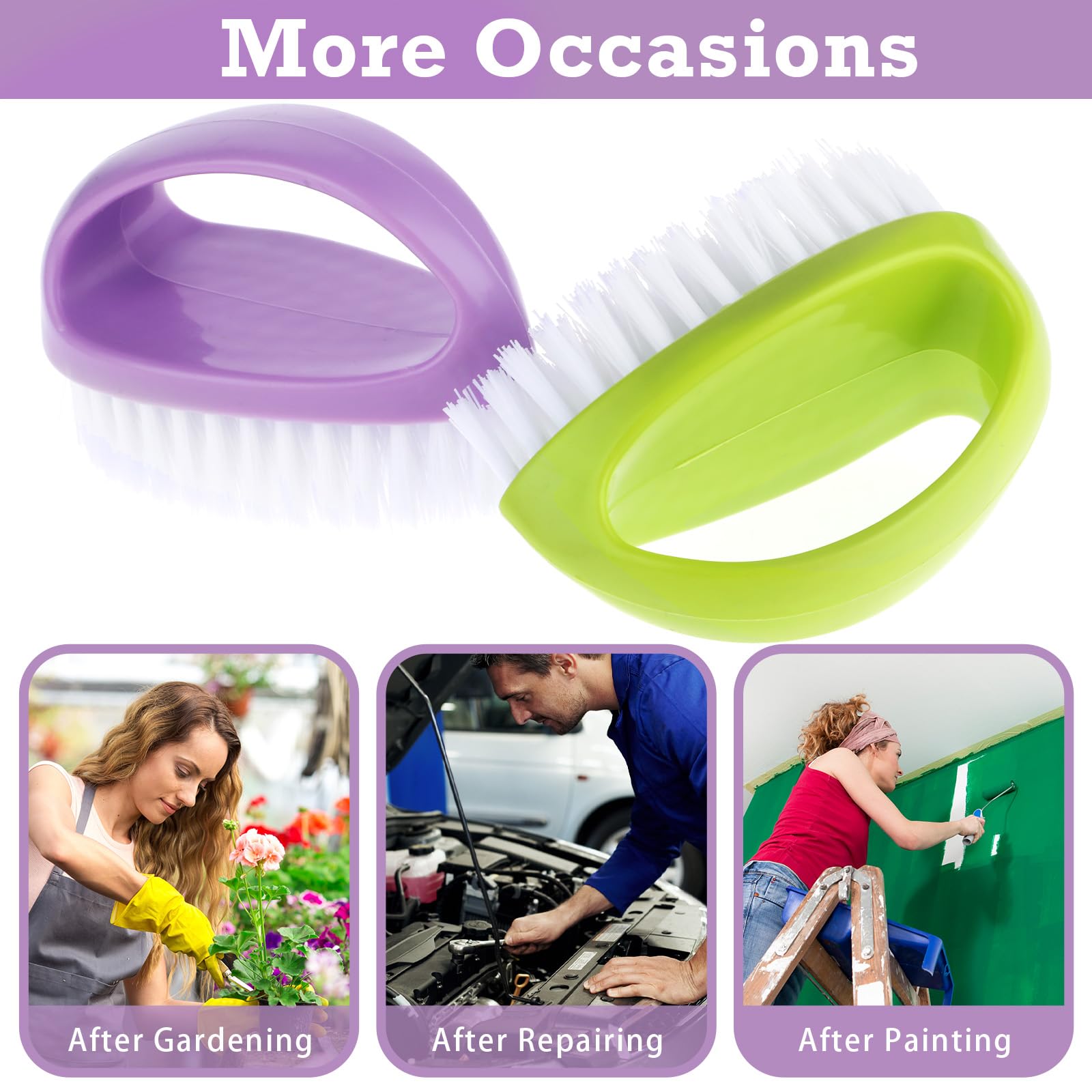 HJZHII 2 Pcs Hand and Nail Brush - Image 2