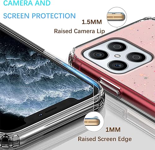 Miniatura 3 de Funda compatible con Honor X8 con purpurina verde transparente, para Honor X8, funda de silicona transparente de TPU suave, para mujeres y niñas, a