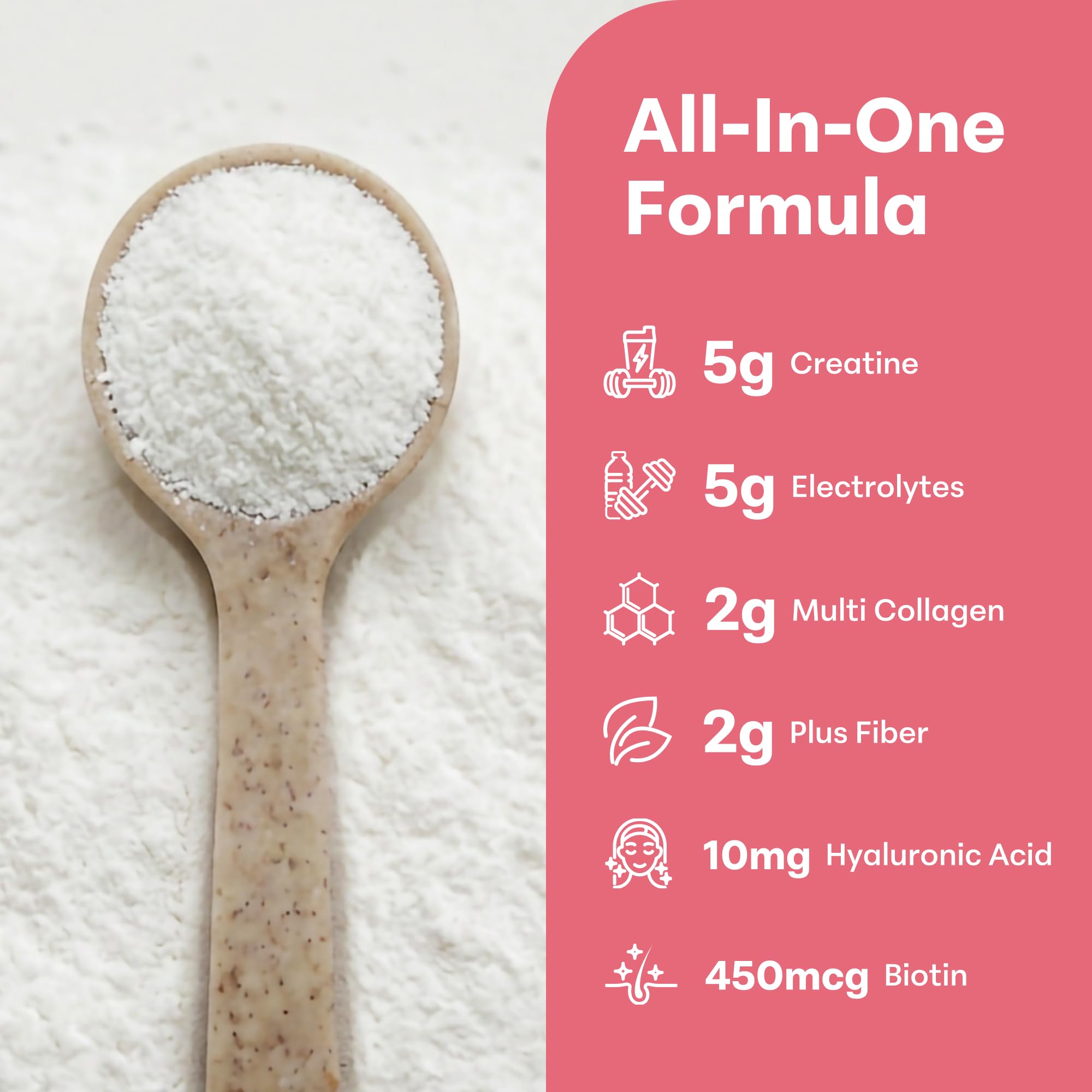 Micro Ingredients Creatine Hydration Powder for Women, Strawberry — Amazon image 2