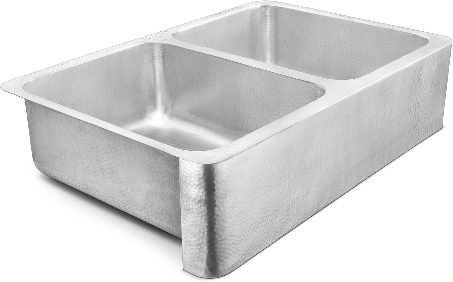 Tech Deals 🔥 Sinkology SK702-33HSB-AMZ-BD Anning Farmhouse 32 in. Double Bowl Brushed and Drains Crafted Stainless Steel Kitchen Sink