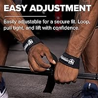 Vista 10 de Correas de levantamiento de pesas para levantamiento de pesas (1 par) - Correas de levantamiento acolchadas para peso muerto, levantamiento