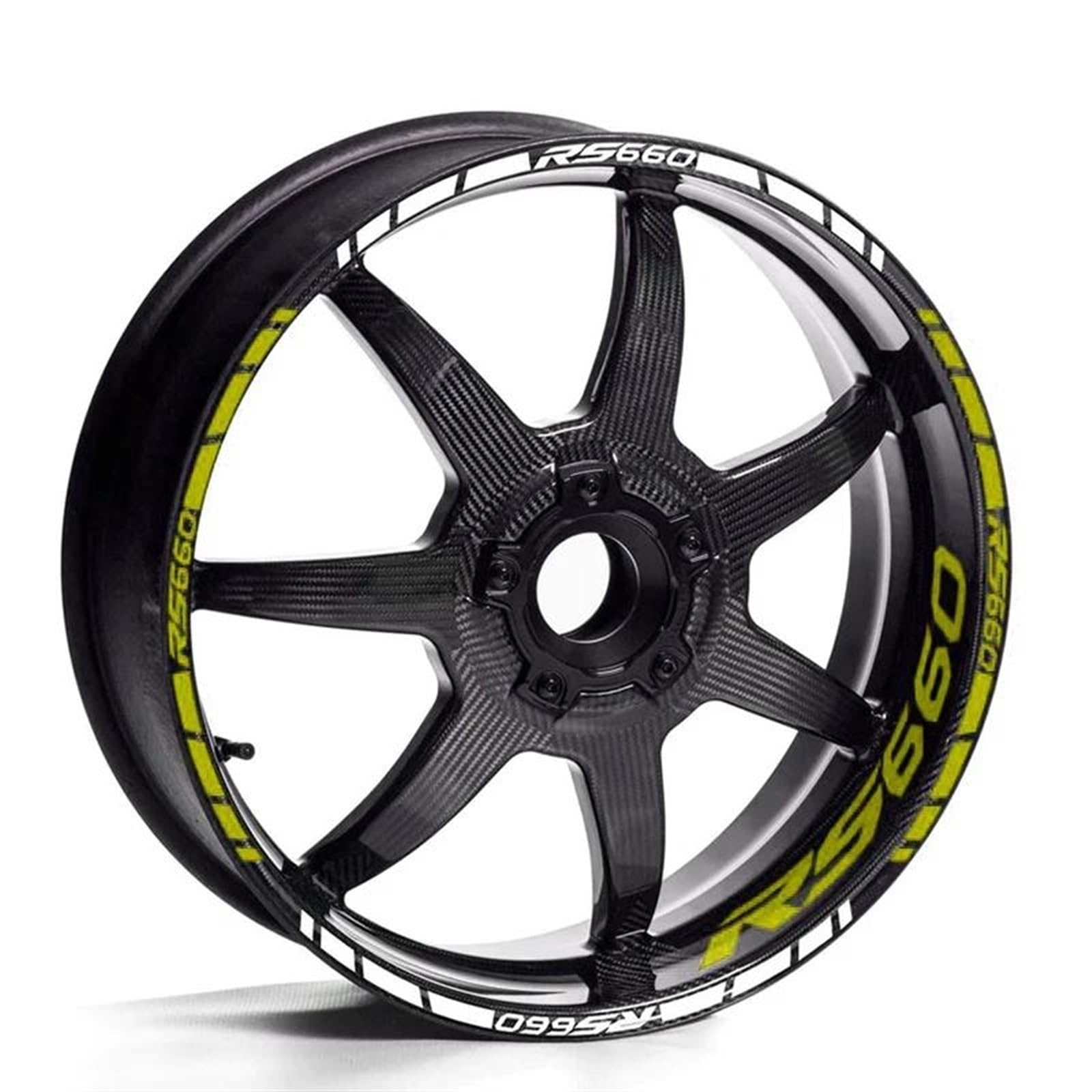 Motorcycle Racing Equipment Wheel Tire Rim Decoration Adhesive Reflective Decal Sticker for Aprilia RS660 RS 660 Decorative(Color2)
