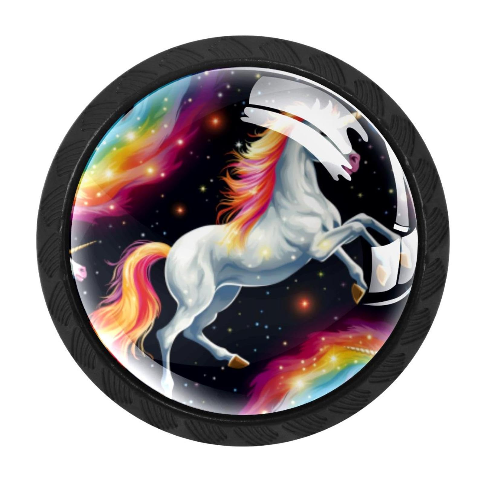 Chenzzzz Multicolored 03 Rainbow Unicorn Drawer Knobs Pull Handle Crystal Glass Circle Shape Cabinet Drawer Pulls Cupboard Knobs With Screws For Kitchen Cupboard Dresser Wardrobe Etc