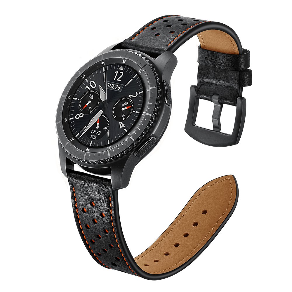 Cinturino In Pelle Con Rilascio Rapido 20 Mm – Compatibile Garmin Venu, Vivoactive 3, Forerunner 245/645 – Marrone - 5