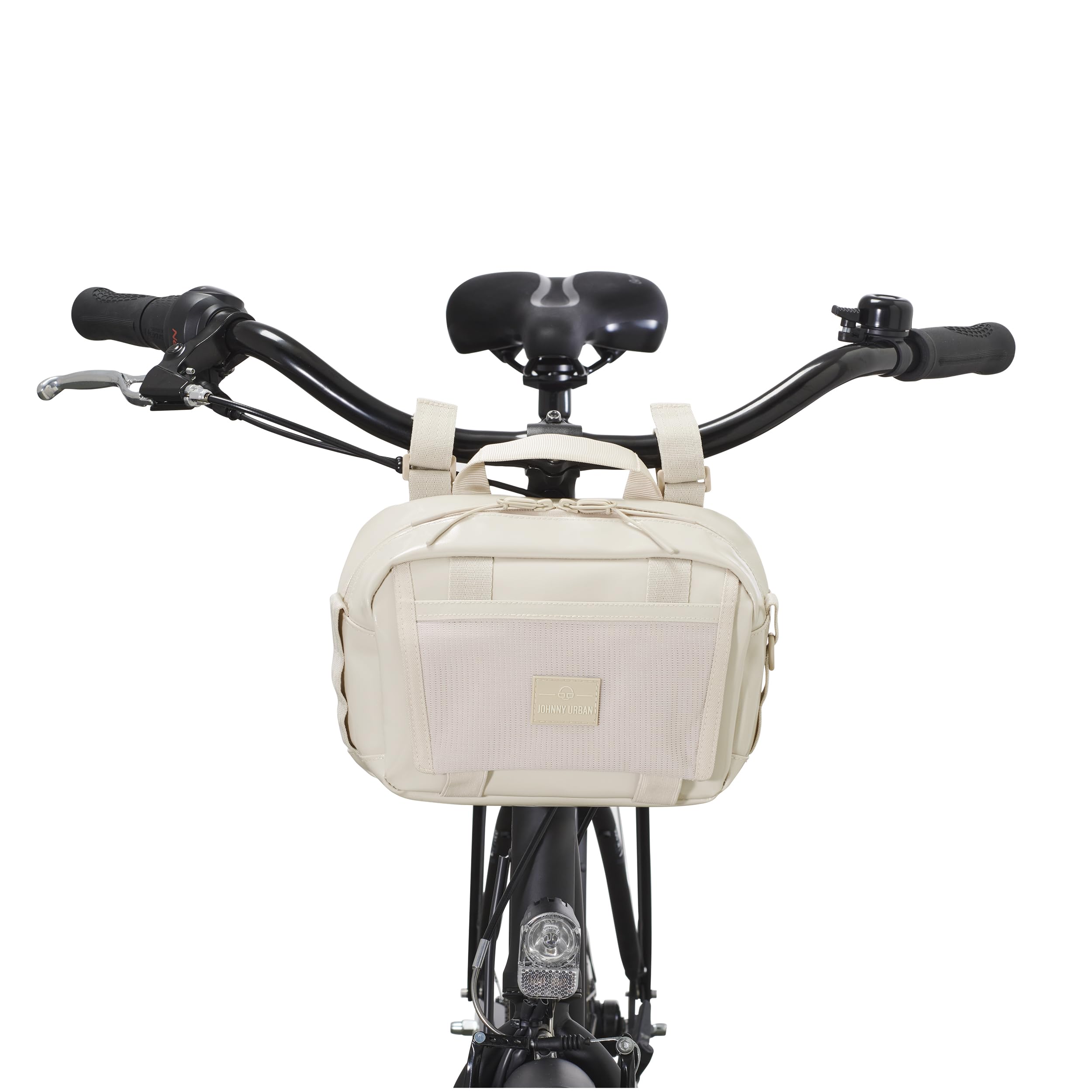 Johnny Urban Borsa da Manubrio Bici Donna Uomo Beige - Nelson - 2 in 1 Borsa da Bici e Borsa a Tracolla - 4 Litri - Borsetta per Manubrio Anteriore - Idrorepellente