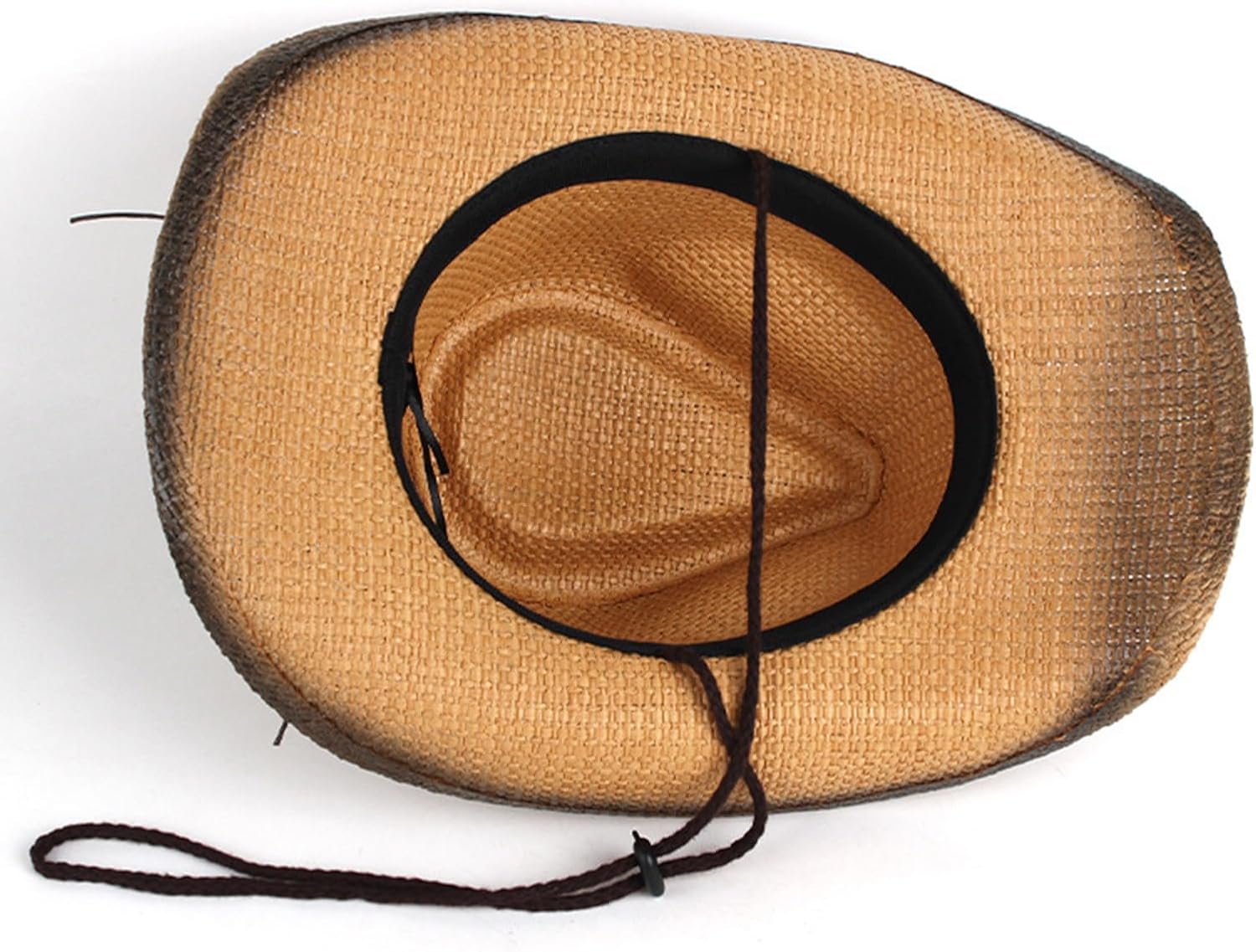 Cowboy Hats for Women, Brown Straw Cowgirl Outfits, Western Wide Brim Sun Hats with Chin Strap - Image 7