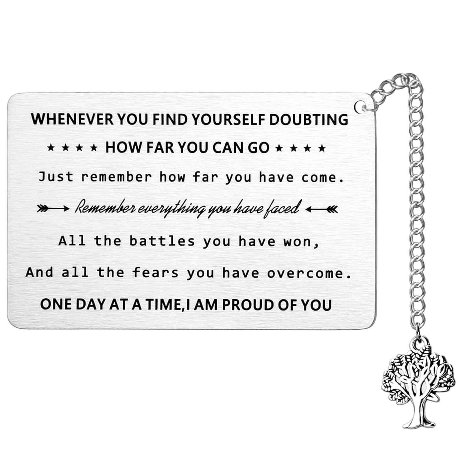 Teniinet Sobriety Gifts for Women Men, Proud of You Sobriety Wallet Cards, AA Gifts Sobriety Anniversary Presents