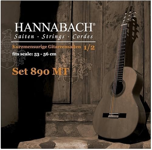 Hannabach 653075 Klassikgitarrensaiten Serie 890 1 2 Kindergitarre Mensur  53-56cm
