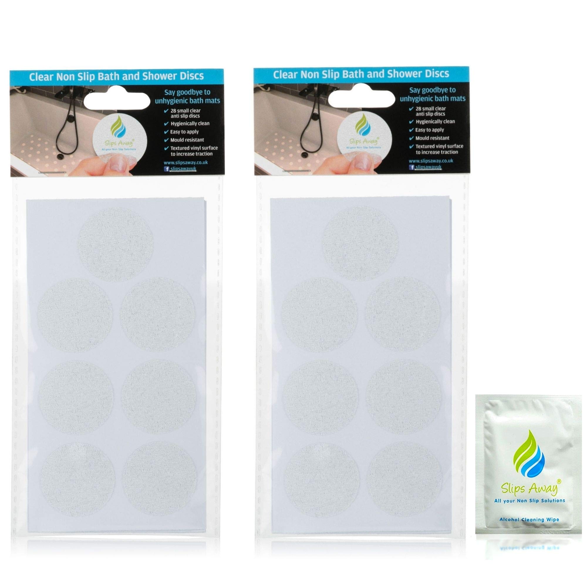 Non Slip Bath Mat Shower Stickers adhesive non rubber (56 Clear Discs)