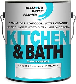 Diamond Brite Paint Kitchen & Bathroom 1 Gallon White Semi Gloss Latex P...