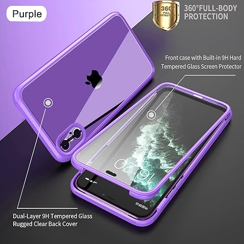Miniatura 63 de UBUNU Funda para iPhone 14 Pro Max con protector de pantalla [vidrio templado 9H integrado], protección de cuerpo completo 360 de doble capa