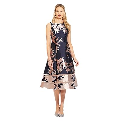 Adrianna Papell Short Jacquard Dress Women