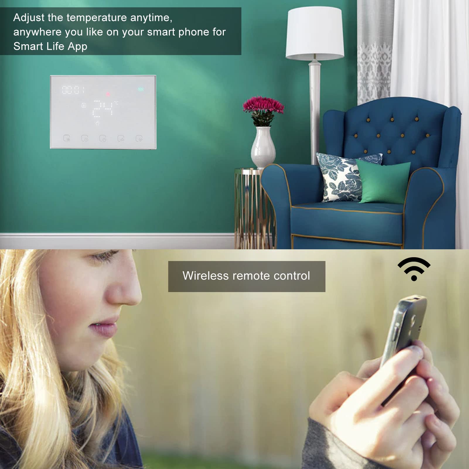 Marhynchus Inteligentny Termostat WiFi Sterowanie Głosowe Termostat 95 do