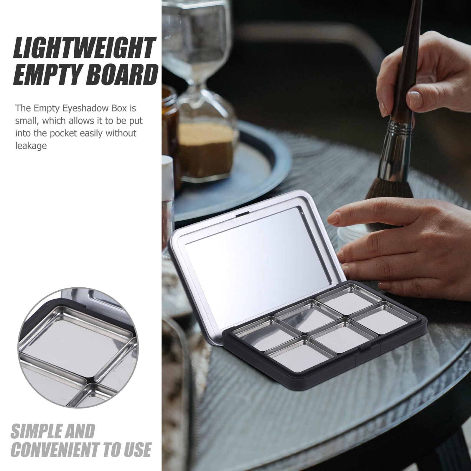 Palette Occhi Vuota Magnetica Opaca 2 Set per Make-up Fai-da-te | Contenitore Refillabile, Leggero per Viaggio e Display, Capacità Ampia, per Moglie e Fidanzata