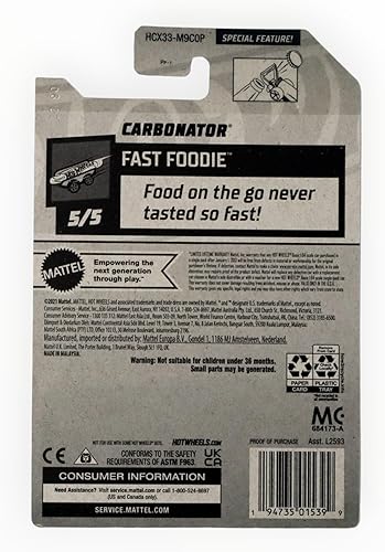 Miniatura 2 de Hot Wheels - CARBONATOR - Abridor de botellas real - Fast Foodie - Azul - Día de la Tierra - Embarca burbujas envueltas en una caja