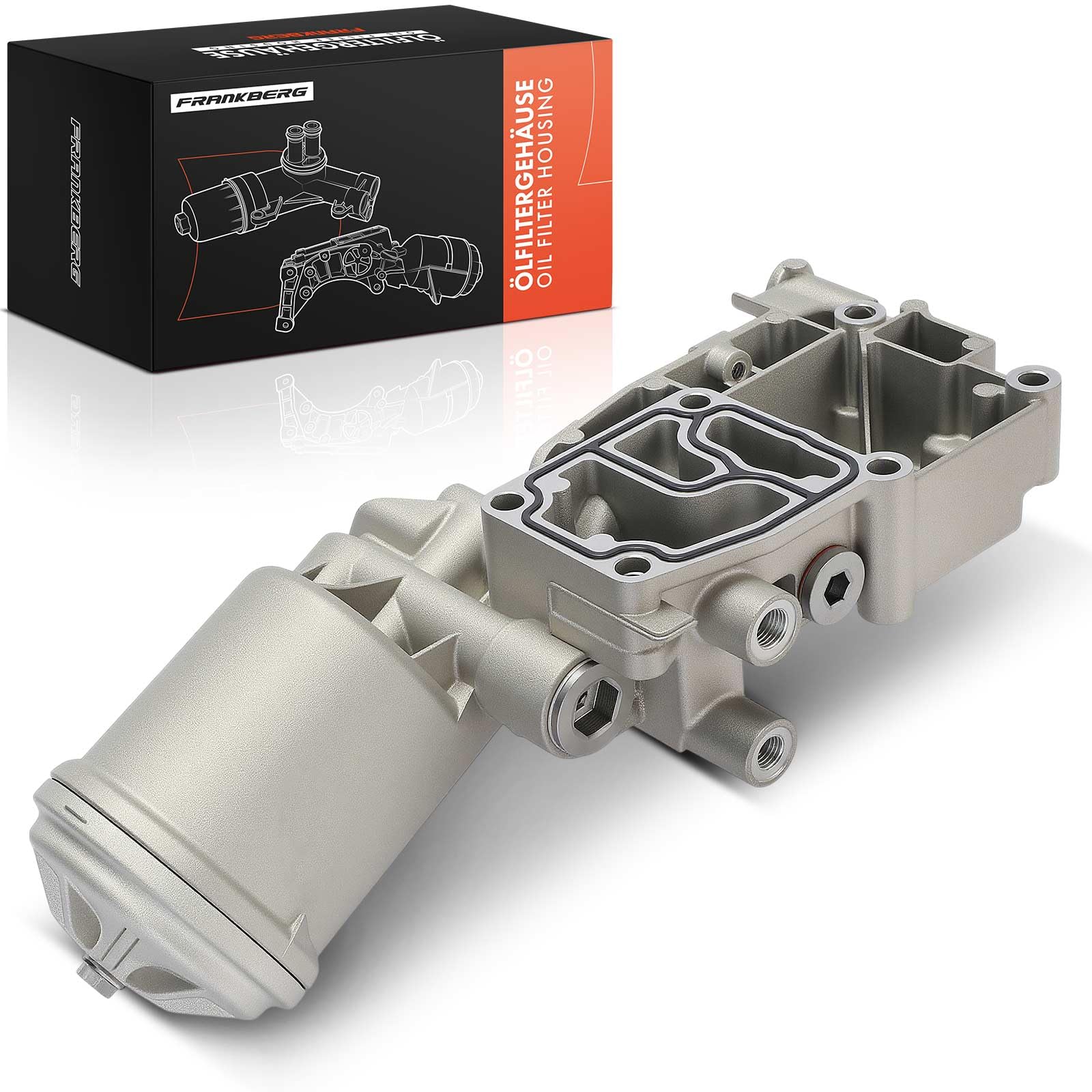 Frankberg Obudowa filtra oleju, pokrywa kompatybilna z 3 Cabriolet E36, 5, E34, 3, E36, 3, Coupe E36, Touring E36, 5 Touring Replace # 11421738639