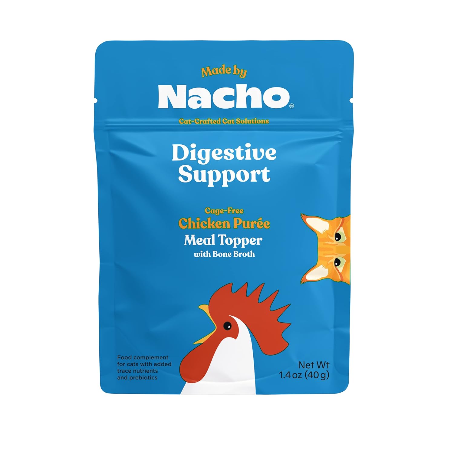 Digestive support chicken puree meal topper for cats