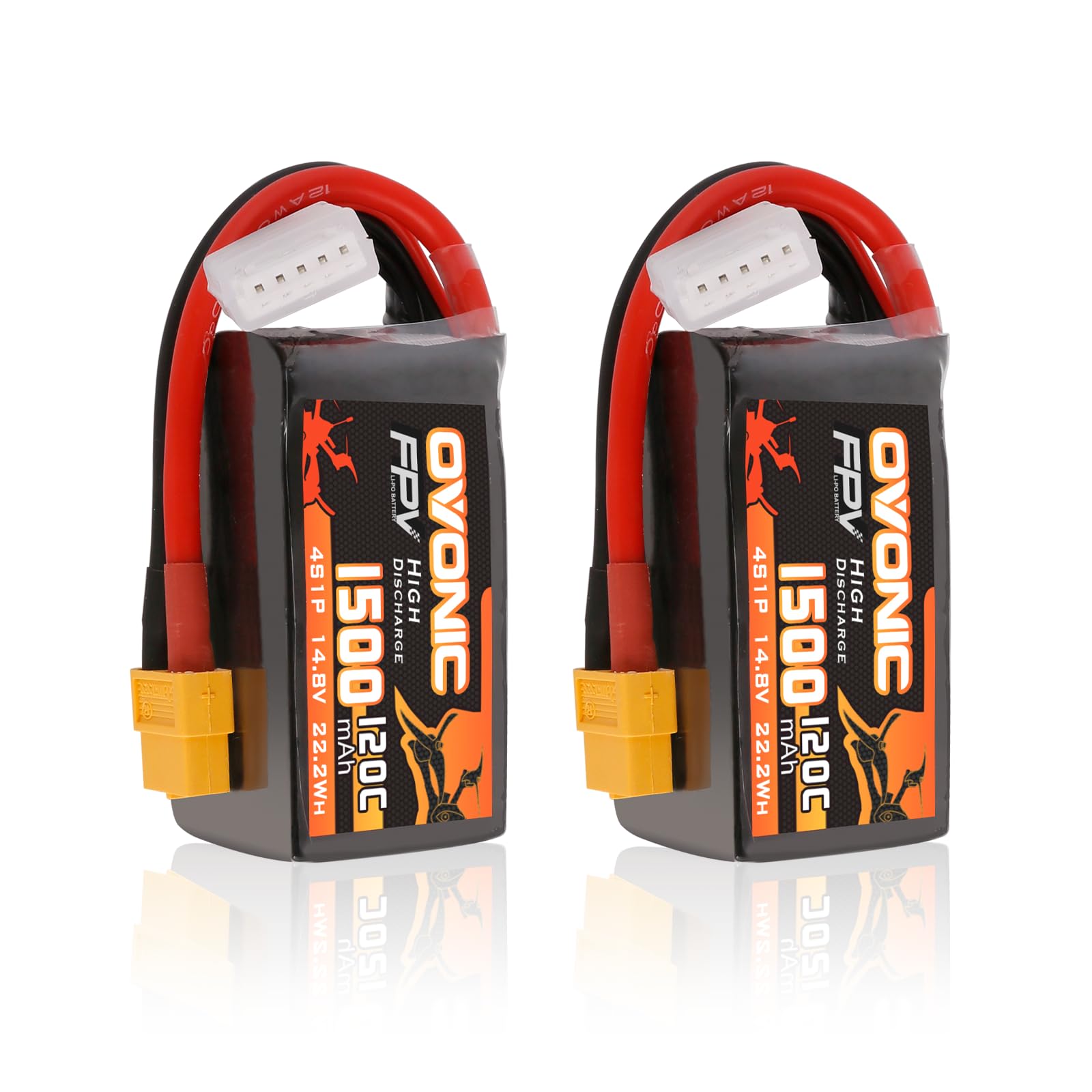 Amazon.com: OVONIC 14.8V 120C 1500mAh 4S Lipo Battery Battery with