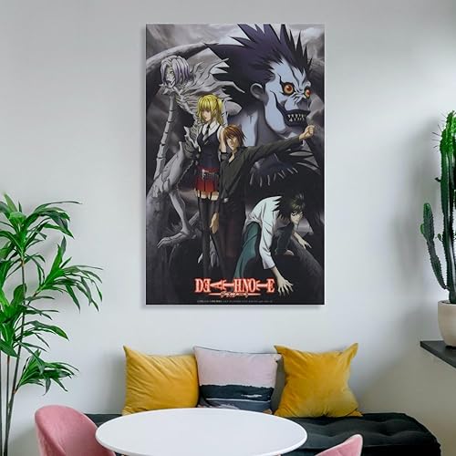 Miniatura 6 de Póster de notas de anime de muerte, pósteres de habitación, pinturas artísticas en lienzo, decoración de pared, decoración del hogar, decoración de