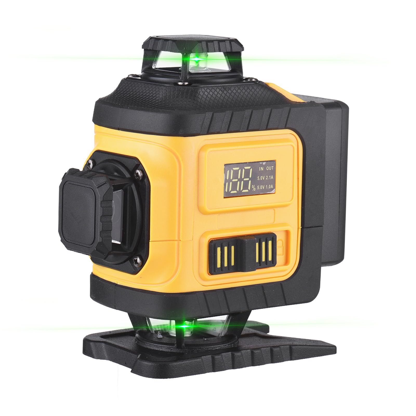 Karlak Livella a 16 Linee, Macchina Autolivellante con Batteria Al Litio Ricaricabile, Supporto per Treppiede con Barra di Estensione 1,2 M, Set Completo di Strumenti di Livellamento (Spina UE)