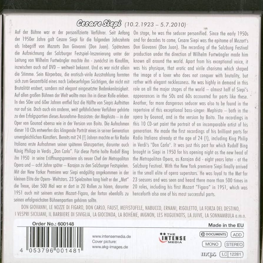 Cesare Siepi:  Greatest Don Giovanni［CD］ Cesare Siepi: Greatest Don Giovanni［CD］ Wolfgang Amadeus