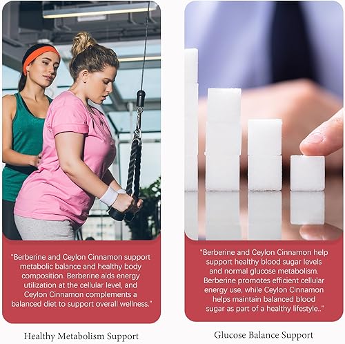 Miniatura 7 de Suplemento de gomitas de berberina de 2000 mg, HCl de berberina con canela de Ceilán, cromo, cardo mariano orgánico para mujeres y hombres, apoyo al